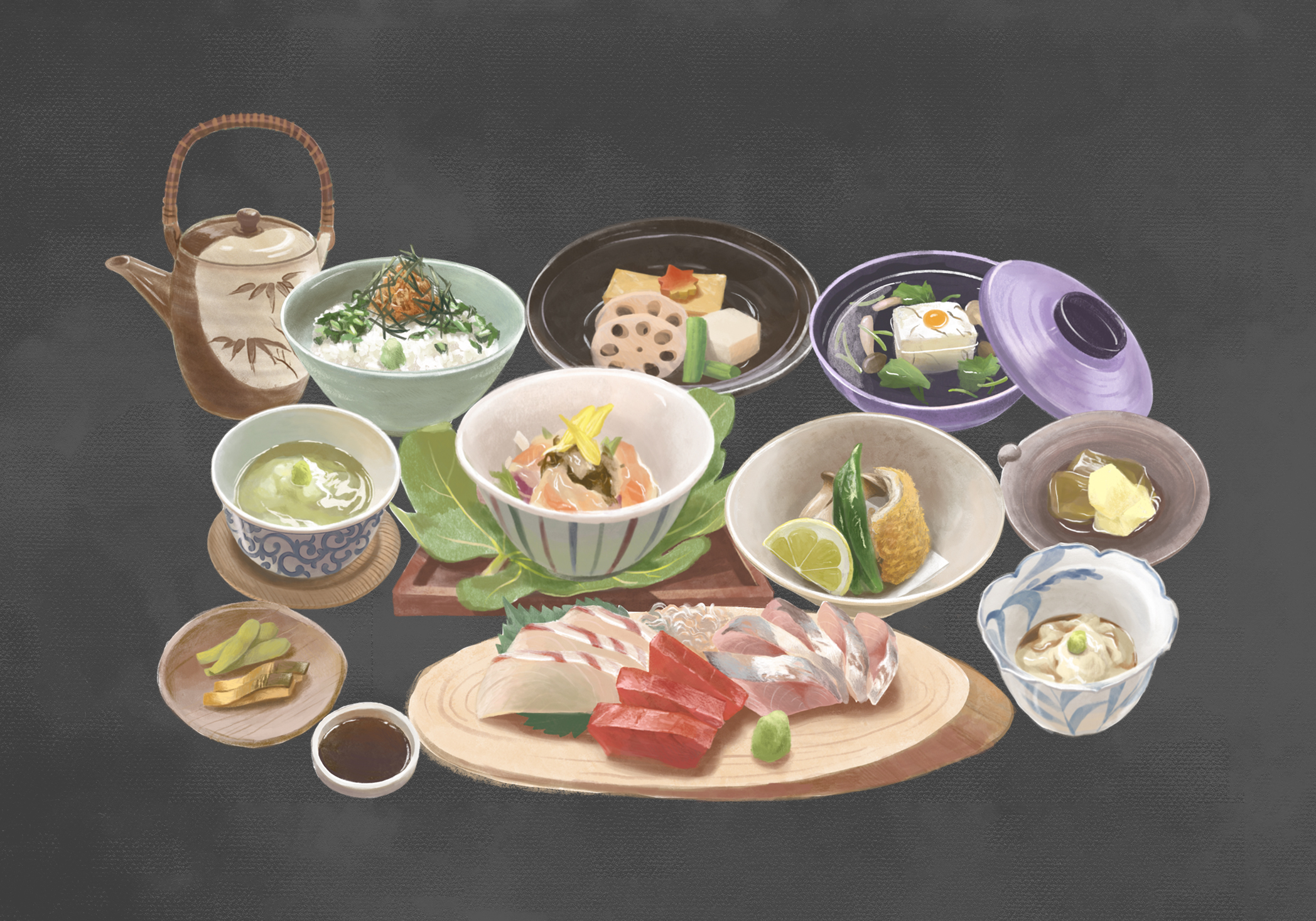 HACHIYOSHI / illustrator<br />
Create food illustrations